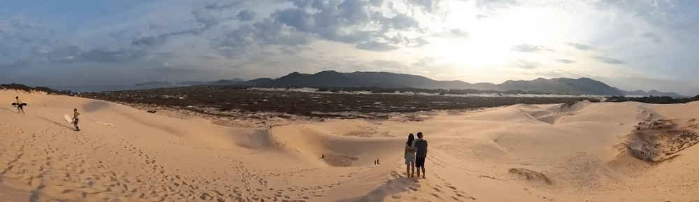 foto panorâmica dunas da joaquina vista praia da joaquina e lagoa da conceição