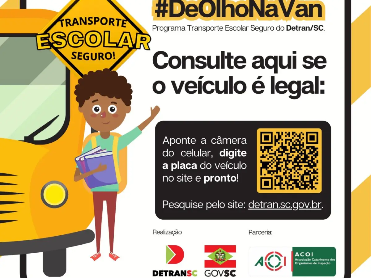 Transporte escolar seguro: conheça o novo programa do Detran/SC