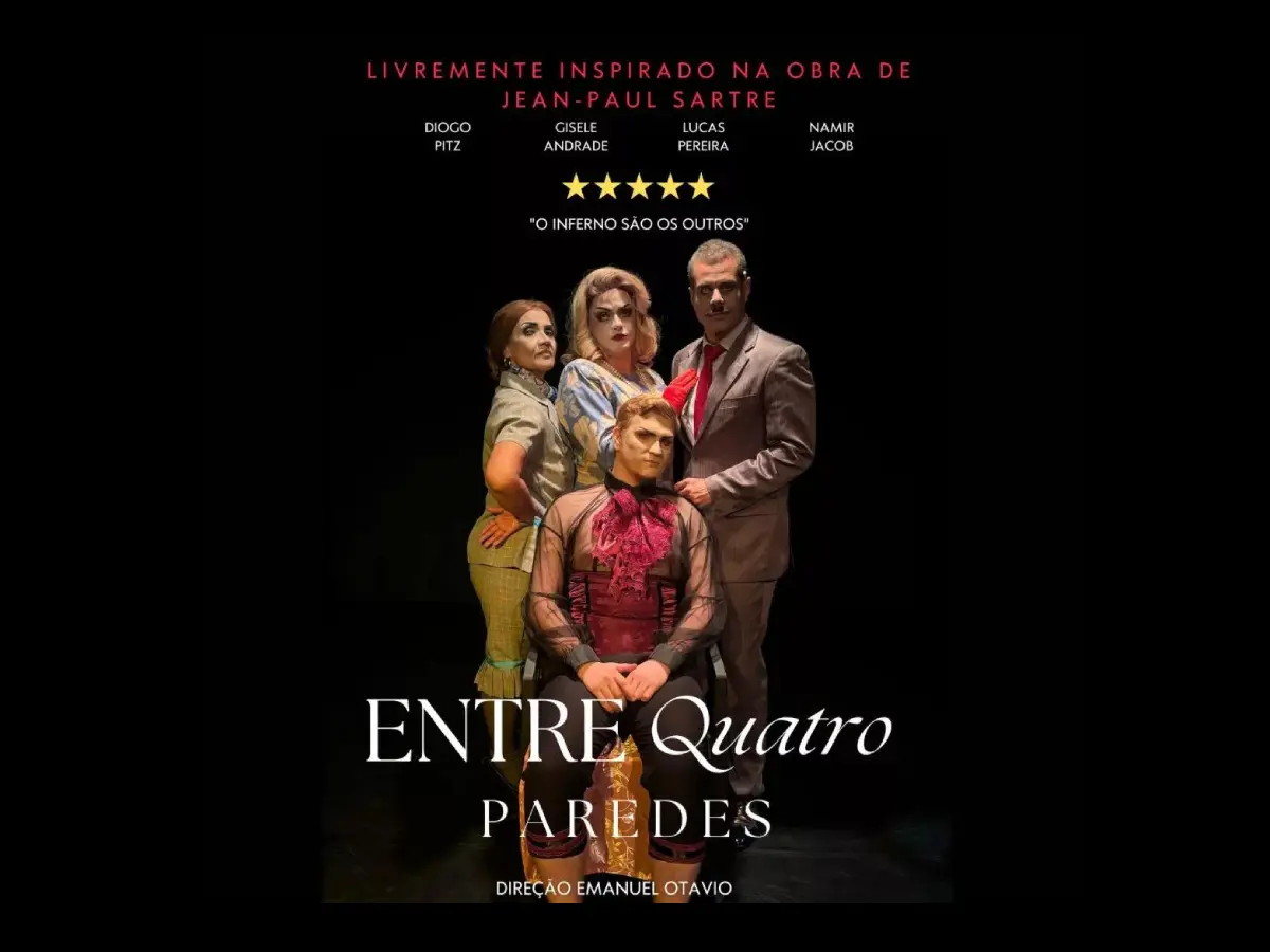 Entre quatro paredes - Espetáculo teatral em São José - Teatro Saem