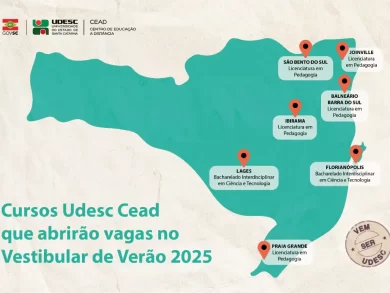 Udesc Cead abrirá mais de 300 vagas para dois cursos EAD pelo Vestibular de Verão 2025