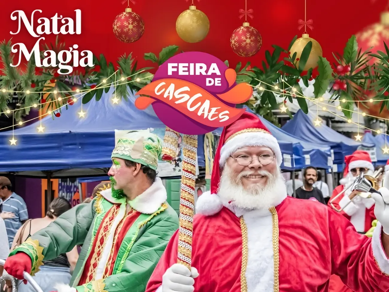 Confira a programação da Feira de Cascaes Natalina e curta a magia do Natal neste evento fabuloso no centro de Floripa