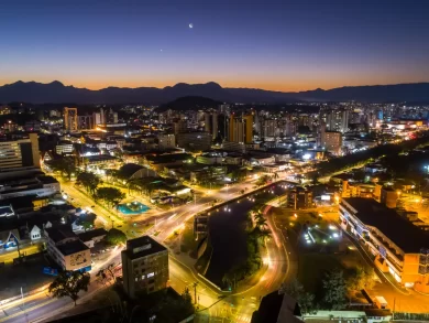 Turismo em Santa Catarina SC Joinville Atrativos Pontos Turísticos Atrações turísticas vista aérea centro