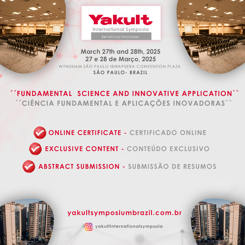 Submissão de trabalhos para o Yakult International Symposia termina no dia 15.01