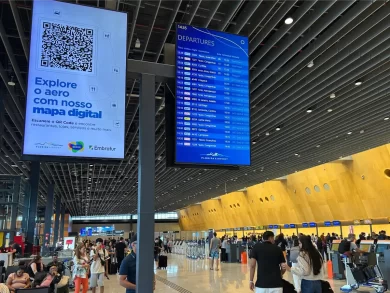 Mapa Digital do Aeroporto de Florianópolis: tecnologia catarinense visa facilitar a experiência dos passageiros