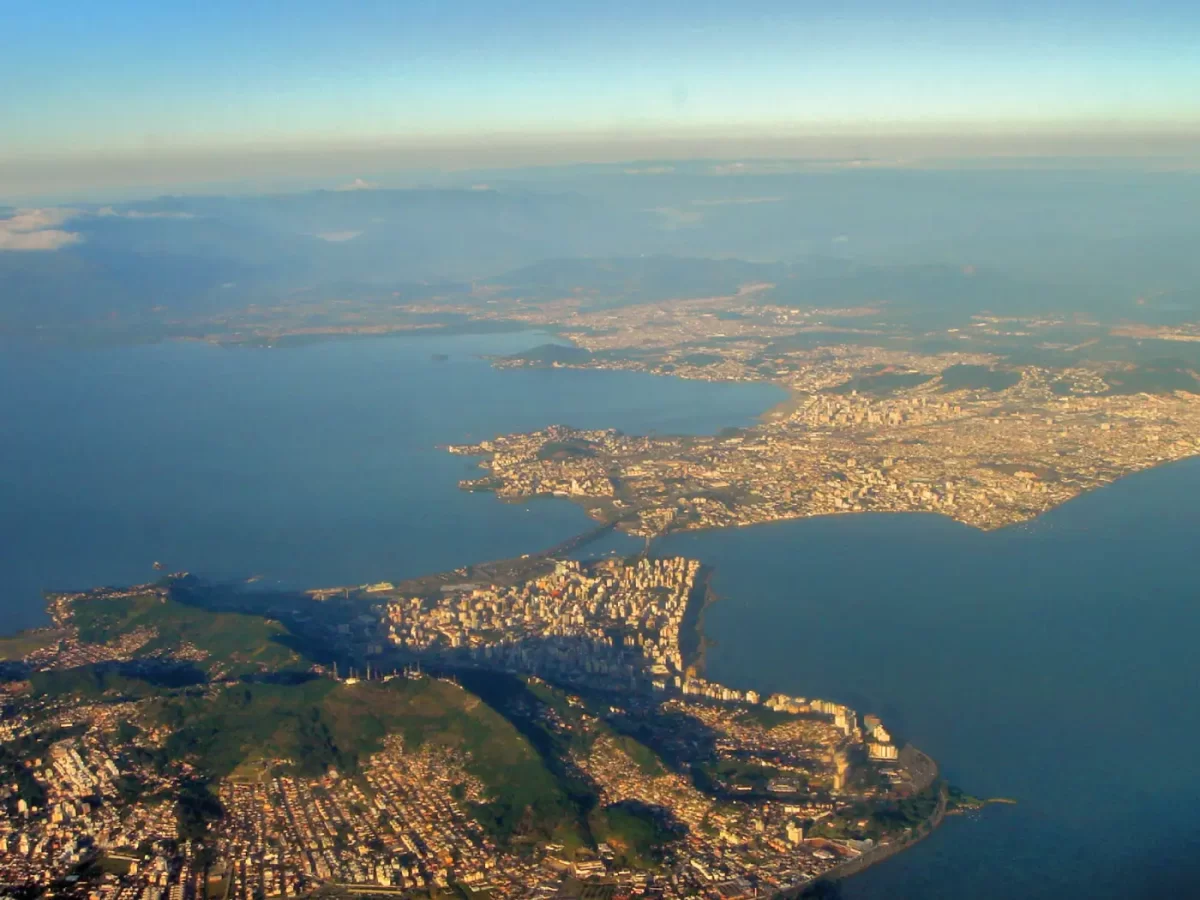 vista aérea de florianópolis floripa capital de santa catarina sc