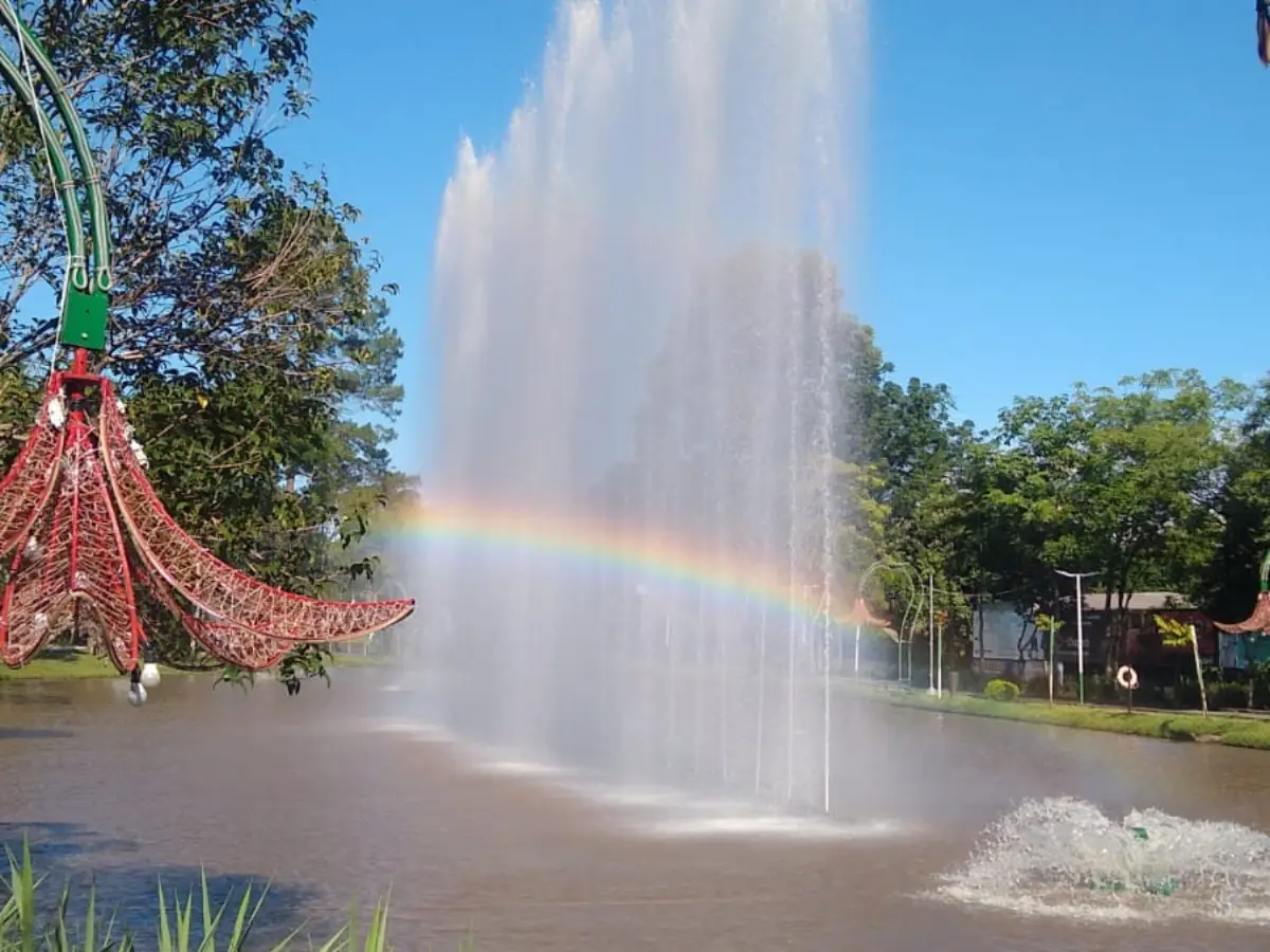 Chafariz do Ecoparque em Chapecó volta a funcionar