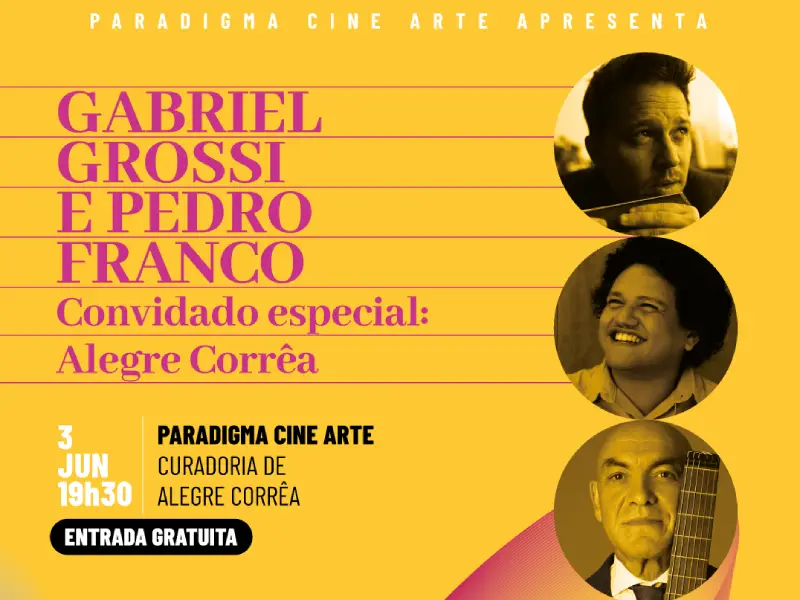 Gabriel Grossi e Pedro Franco são as atrações da edição de junho do projeto Terças Sonoras