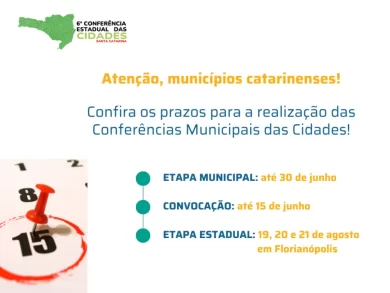 Cidades catarinenses têm até 15 de junho para convocação de conferências municipais