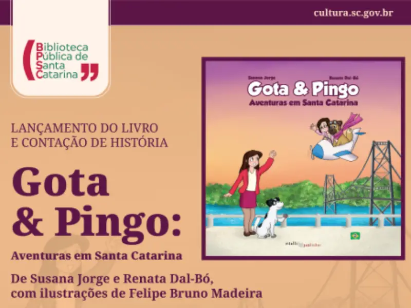 Gota e Pingo exploram Santa Catarina em novo livro infantojuvenil