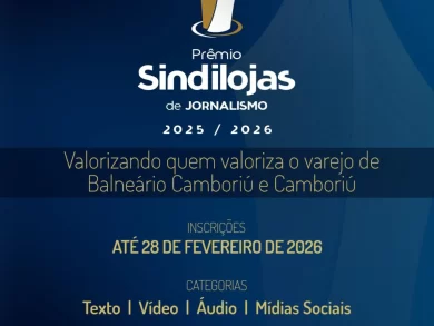 Prêmio Sindilojas de Jornalismo abre inscrições para a edição 2025/2026