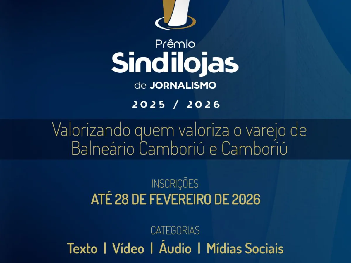 Prêmio Sindilojas de Jornalismo abre inscrições para a edição 2025/2026
