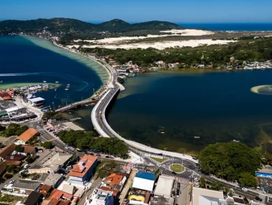 Ciclistas e pedestres já podem usar a nova ponte da Lagoa da Conceição