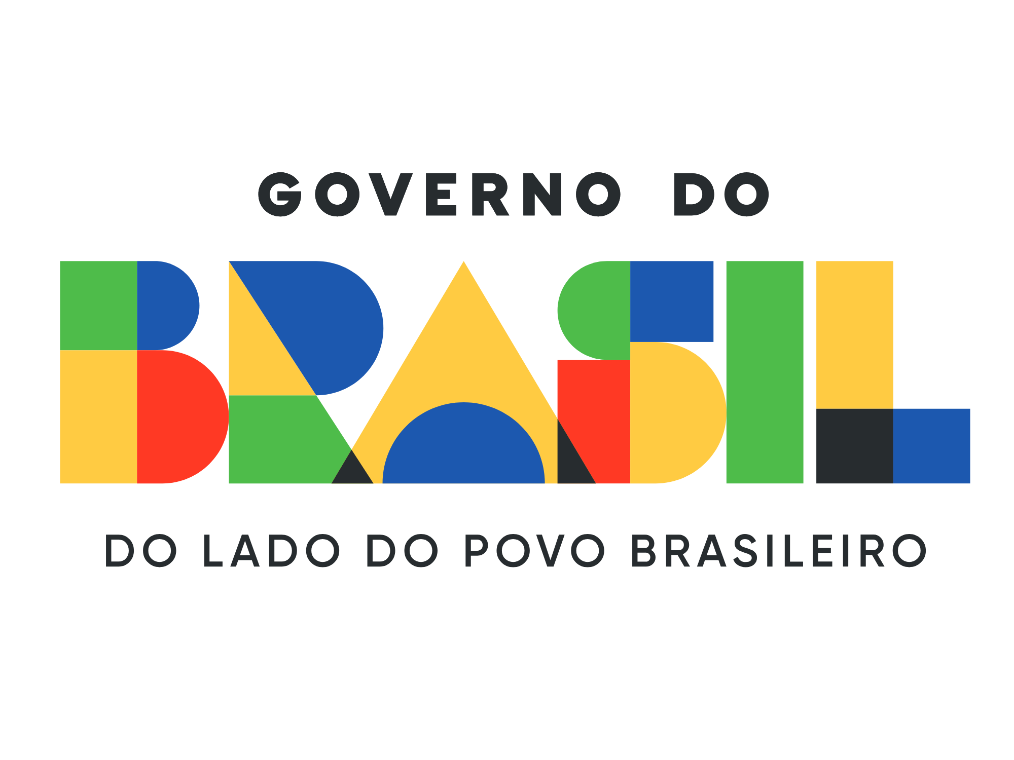 "Do lado do povo brasileiro" é o slogan que define a nova marca do governo federal - png