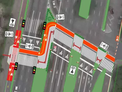 Avenida Beira-mar Norte em Florianópolis ganha travessias mais seguras para pedestres e ciclistas