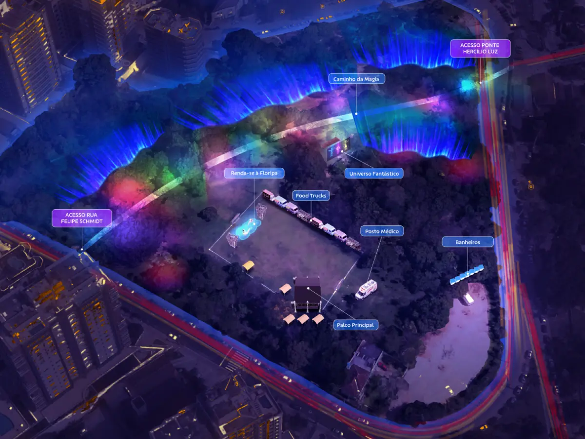 Festival das Luzes leva arte, tecnologia e shows para o Parque da Luz em Florianópolis
