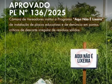 Câmara de São José combate o descarte ilegal com o Programa “Aqui não é lixeira”