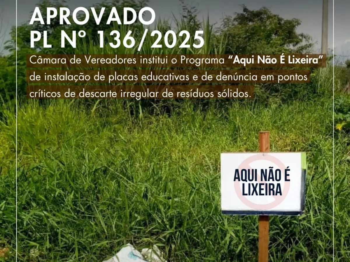 Câmara de São José combate o descarte ilegal com o Programa “Aqui não é lixeira”