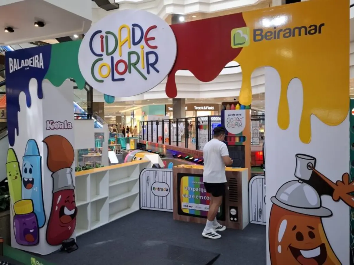 CidadeColorir transforma o Beiramar Shopping em espaço de arte infantil