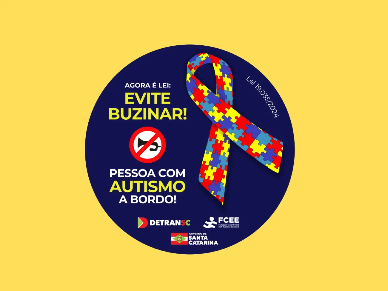 Selo Pessoa com Autismo a Bordo começa a ser distribuído gratuitamente em SC