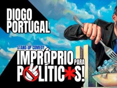 Diogo Portugal apresenta espetáculo “Impróprio para Políticos” em Florianópolis