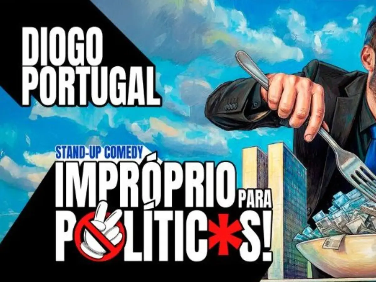 Diogo Portugal apresenta espetáculo “Impróprio para Políticos” em Florianópolis