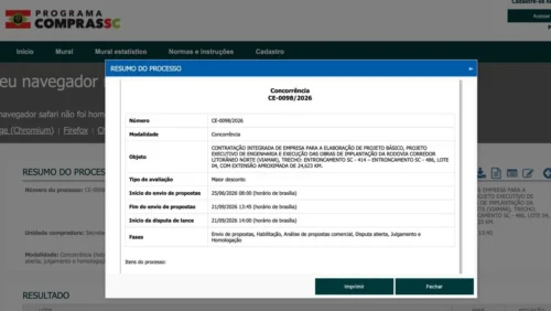 processo via mar concorrencia compras sc