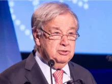 Antonio Guterres discursa na sessao de abertura do Dialogo Global sobre Governanca da IA
