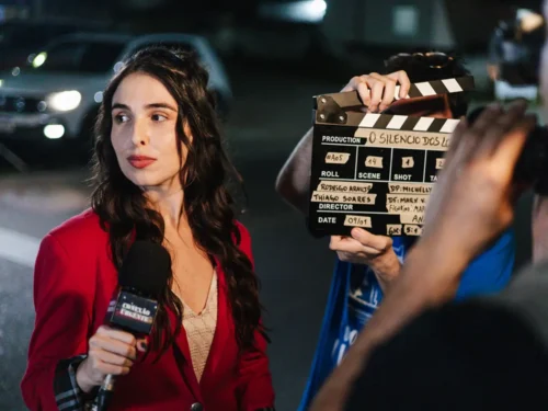 Gabriela Magnani nos bastidores de o silencio dos Lobos