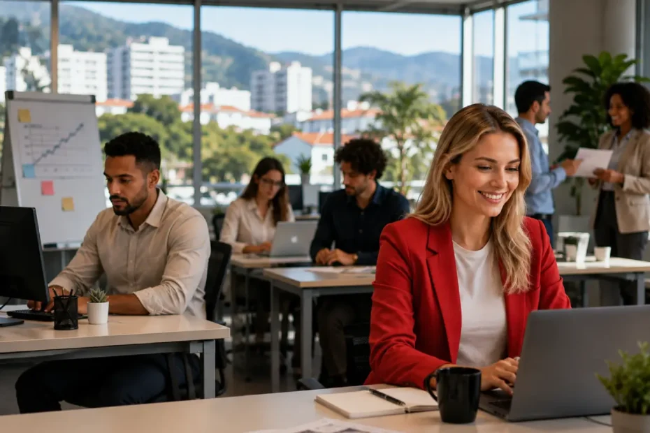 mercado do trabalho trabalhadores escritório emprego conecta sc