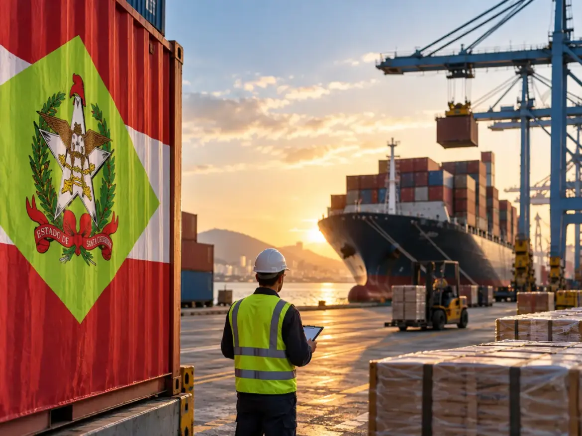 exportações santa catarina imagem ilustrativa gerada por conecta sc