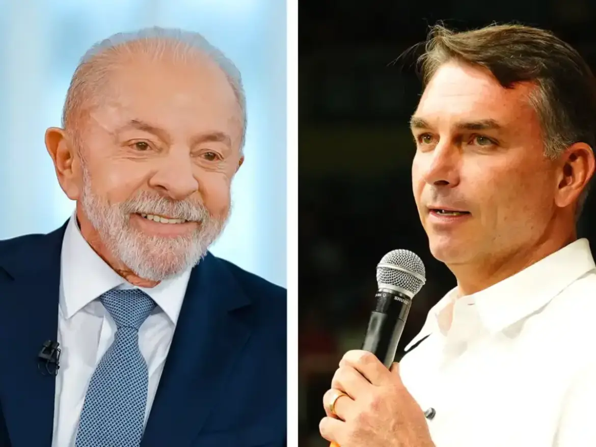 Lula e Flavio Bolsonaro