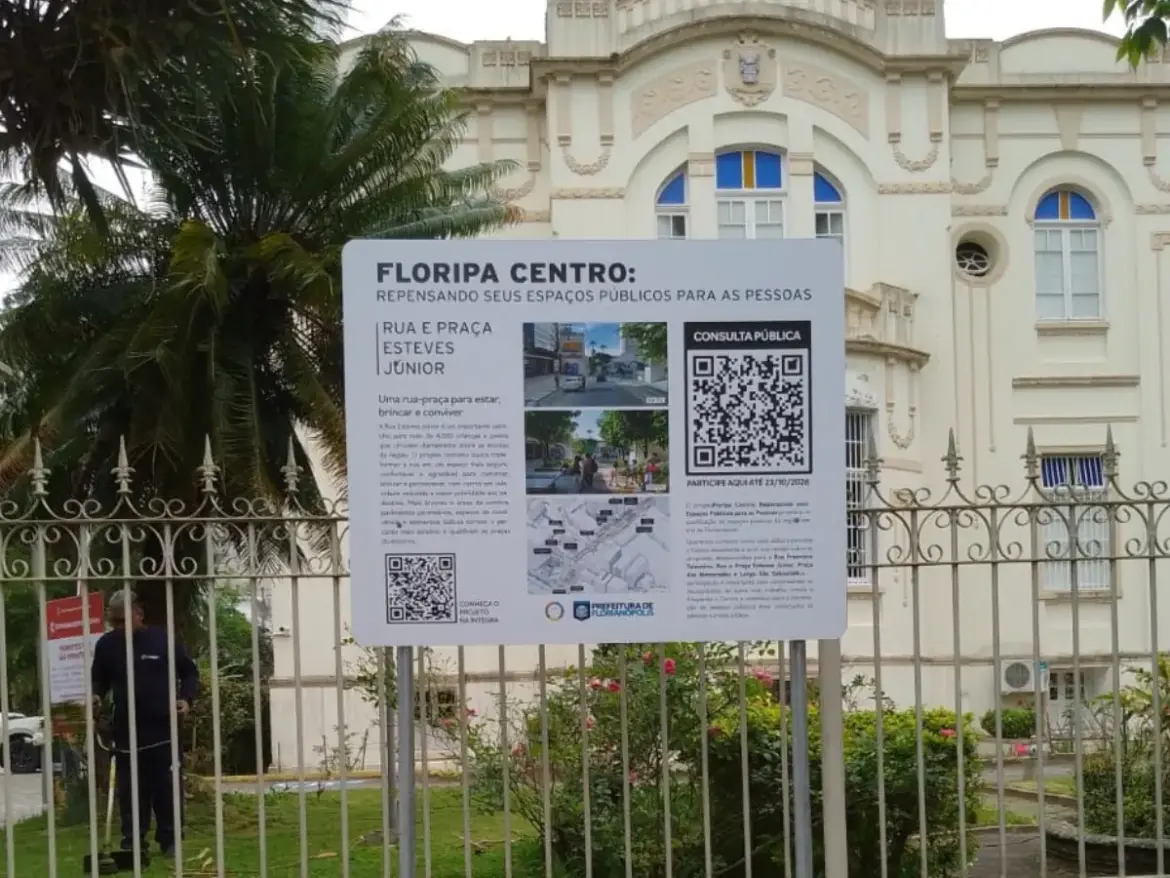 Placa da Prefeitura de Florianópolis as